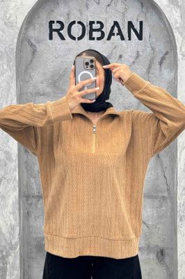 سویشرت نیم زیپ مراکشی