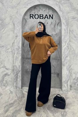 سویشرت نیم زیپ مراکشی