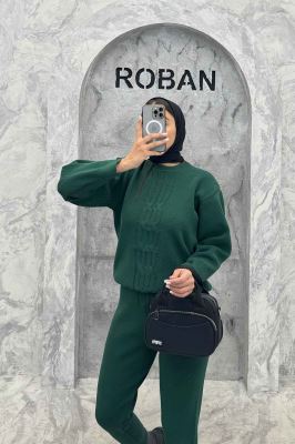 ست بلوز و شلوار بافت طرح دار AF