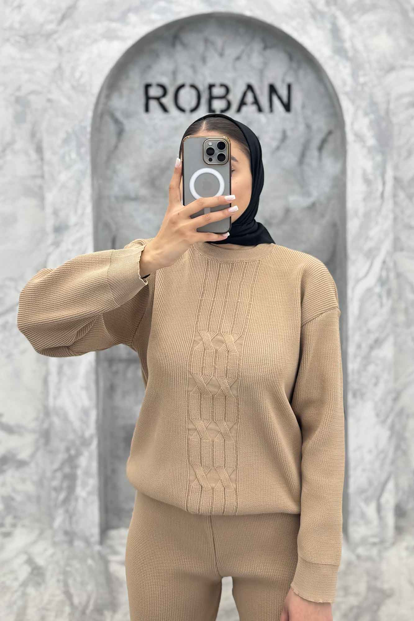 ست بلوز و شلوار بافت طرح دار AF