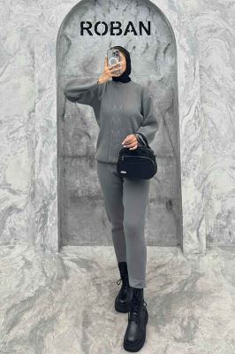 ست بلوز و شلوار بافت طرح دار AF