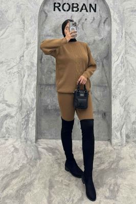 ست بلوز و شلوار بافت طرح دار AF