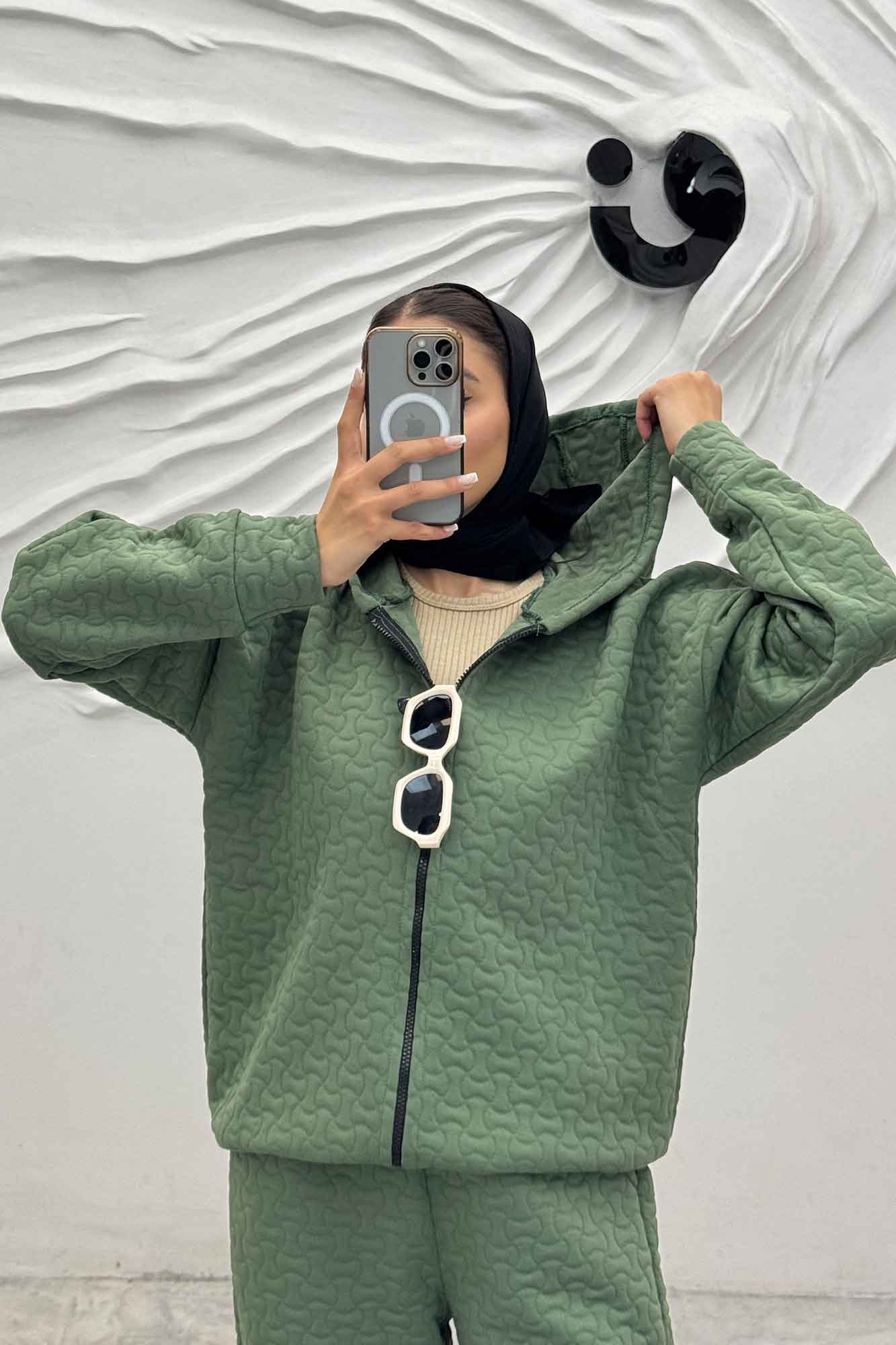 ست سویشرت و شلوار کلاهدار فریال RB