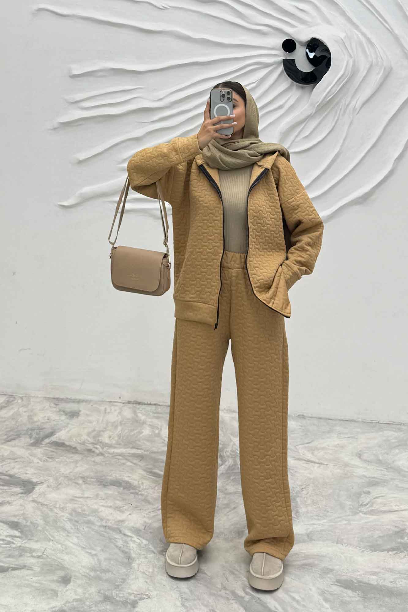 ست سویشرت و شلوار کلاهدار فریال RB