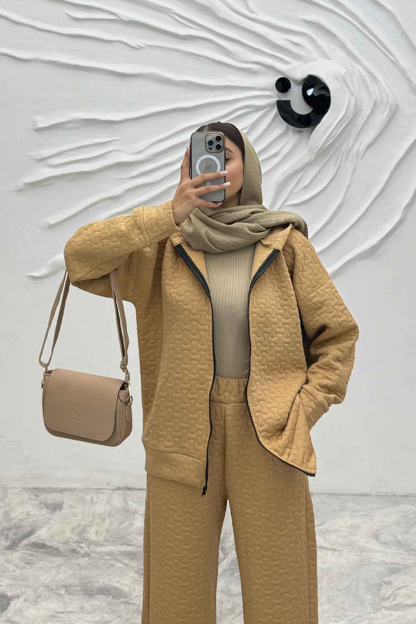 ست سویشرت و شلوار کلاهدار فریال RB