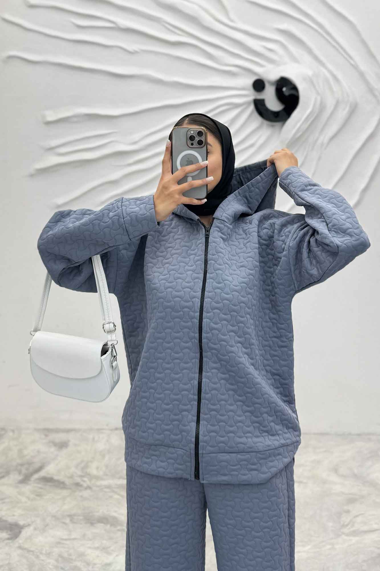 ست سویشرت و شلوار کلاهدار فریال RB