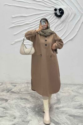 کفتان روناک کمرگت دار سه دکمه RB