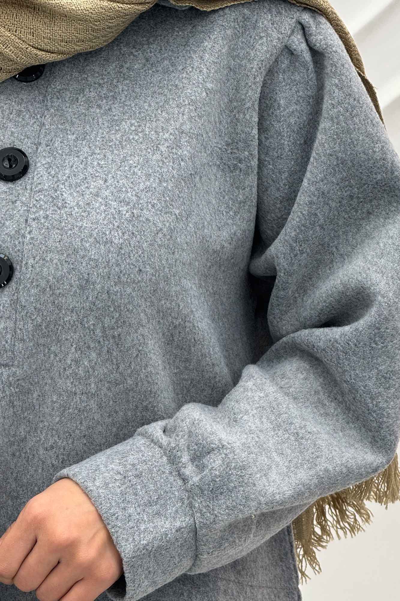 کفتان روناک کمرگت دار سه دکمه RB