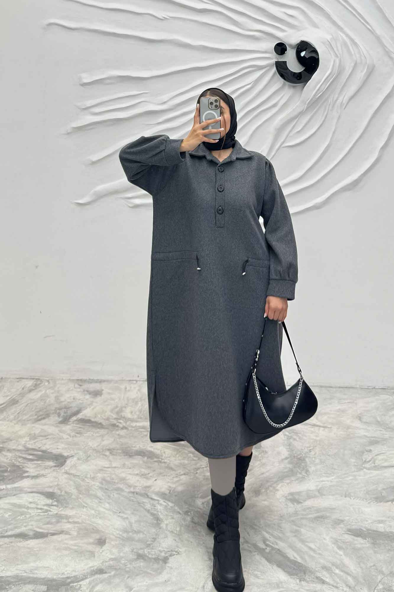 کفتان روناک کمرگت دار سه دکمه RB