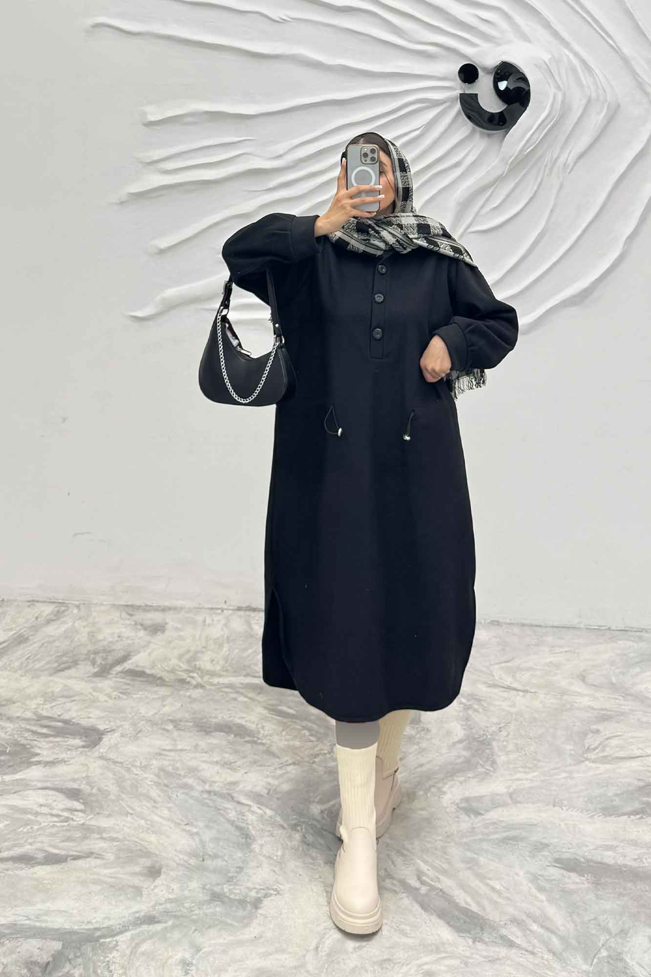 کفتان روناک کمرگت دار سه دکمه RB