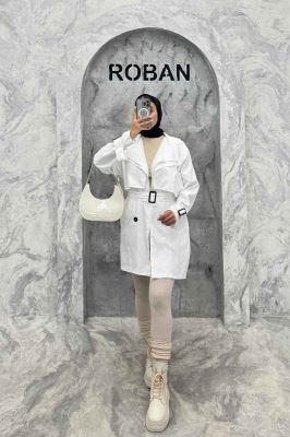 مانتو بارانی دو یقه آستردار 4728