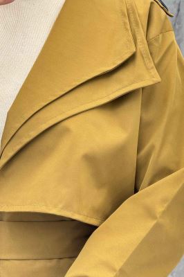 مانتو بارانی دو یقه آستردار 4728