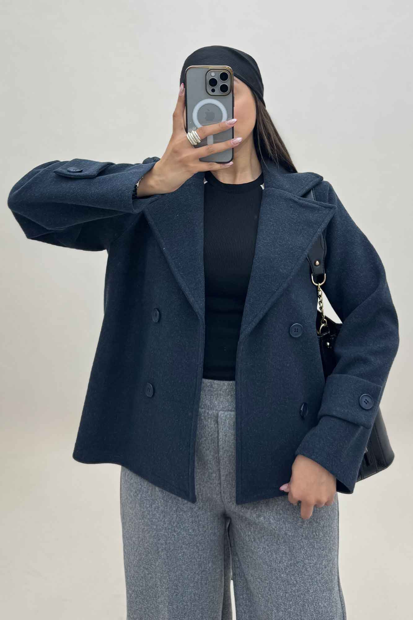 پالتو فوتر یقه انگلیسی پهن ADRIAN