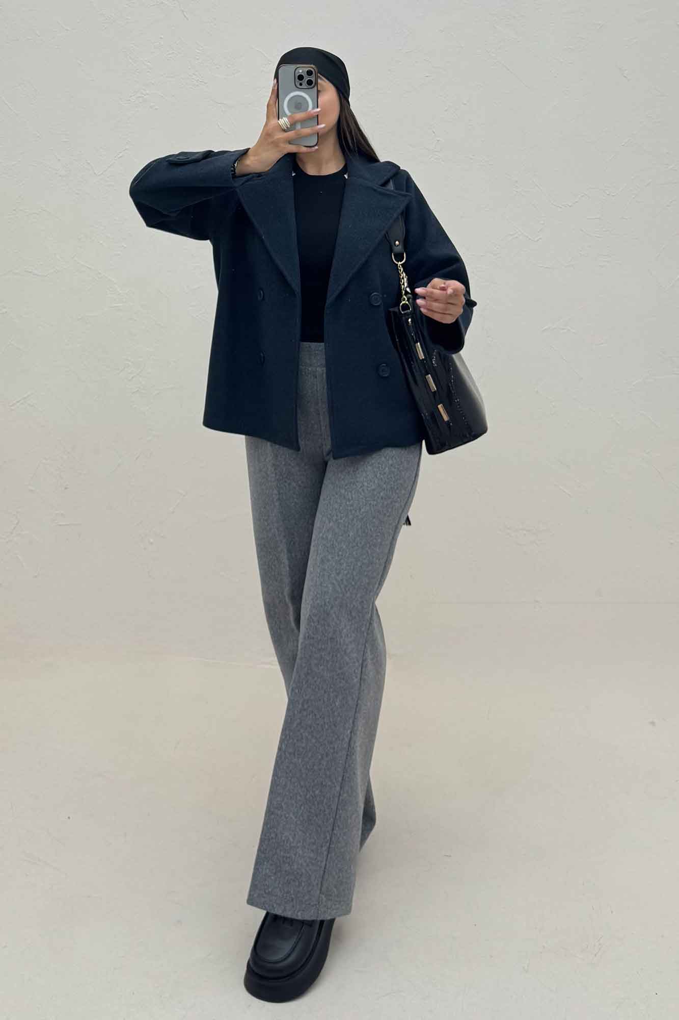 پالتو فوتر یقه انگلیسی پهن ADRIAN