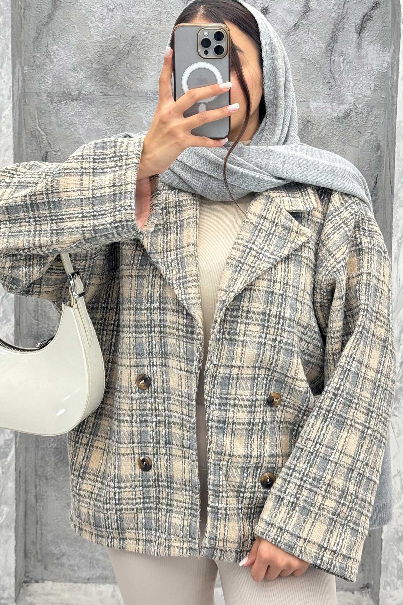 کت شنل آستردار یقه انگلیسی