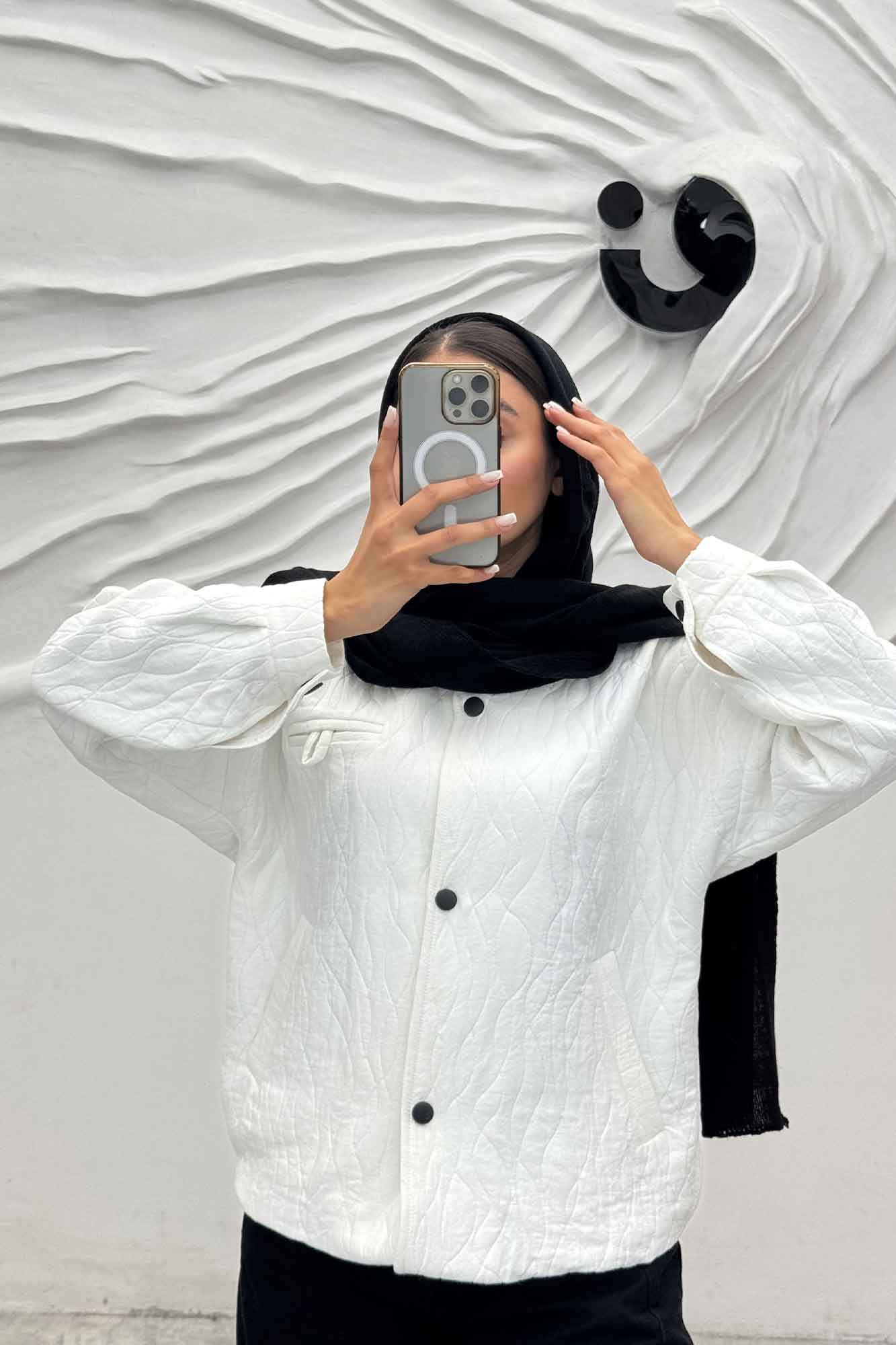 بامبر جکت فریال دو جیب دکمه زاماک