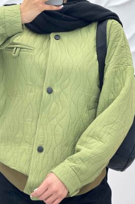 بامبر جکت فریال دو جیب دکمه زاماک