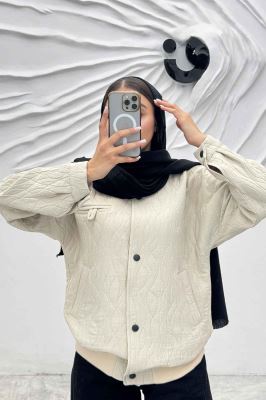 بامبر جکت فریال دو جیب دکمه زاماک