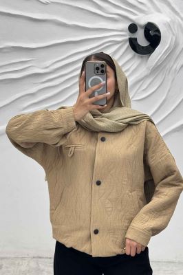 بامبر جکت فریال دو جیب دکمه زاماک