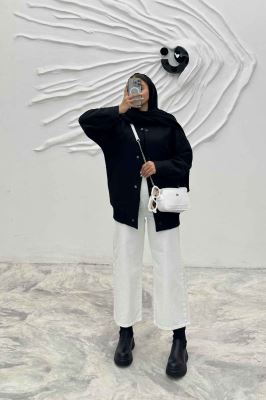 بامبر جکت فریال دو جیب دکمه زاماک