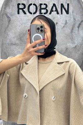 کت خفاشی دو دکمه پارچه مراکشی