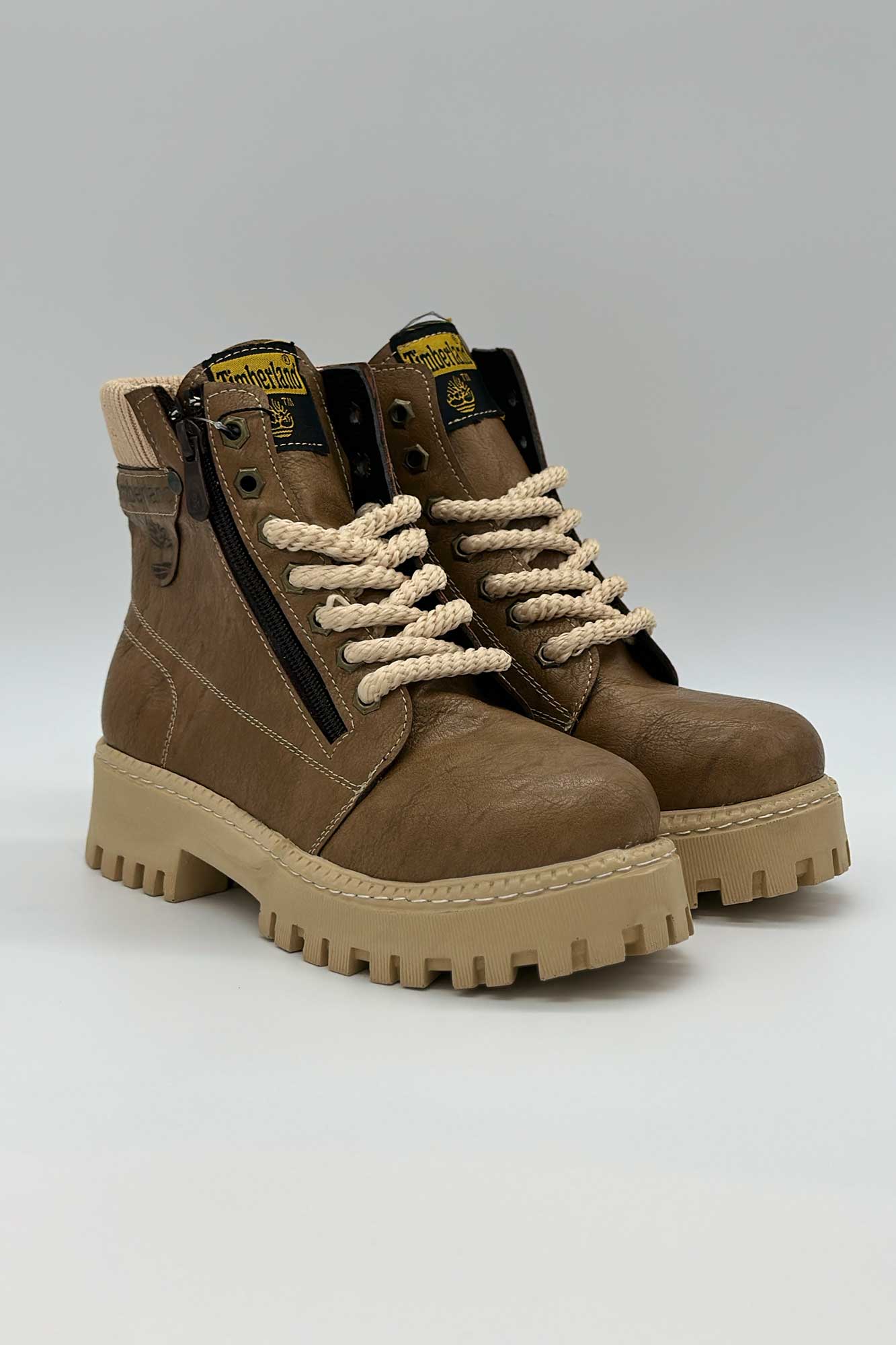 نیم بوت یقه کش طرح زیپ 4808