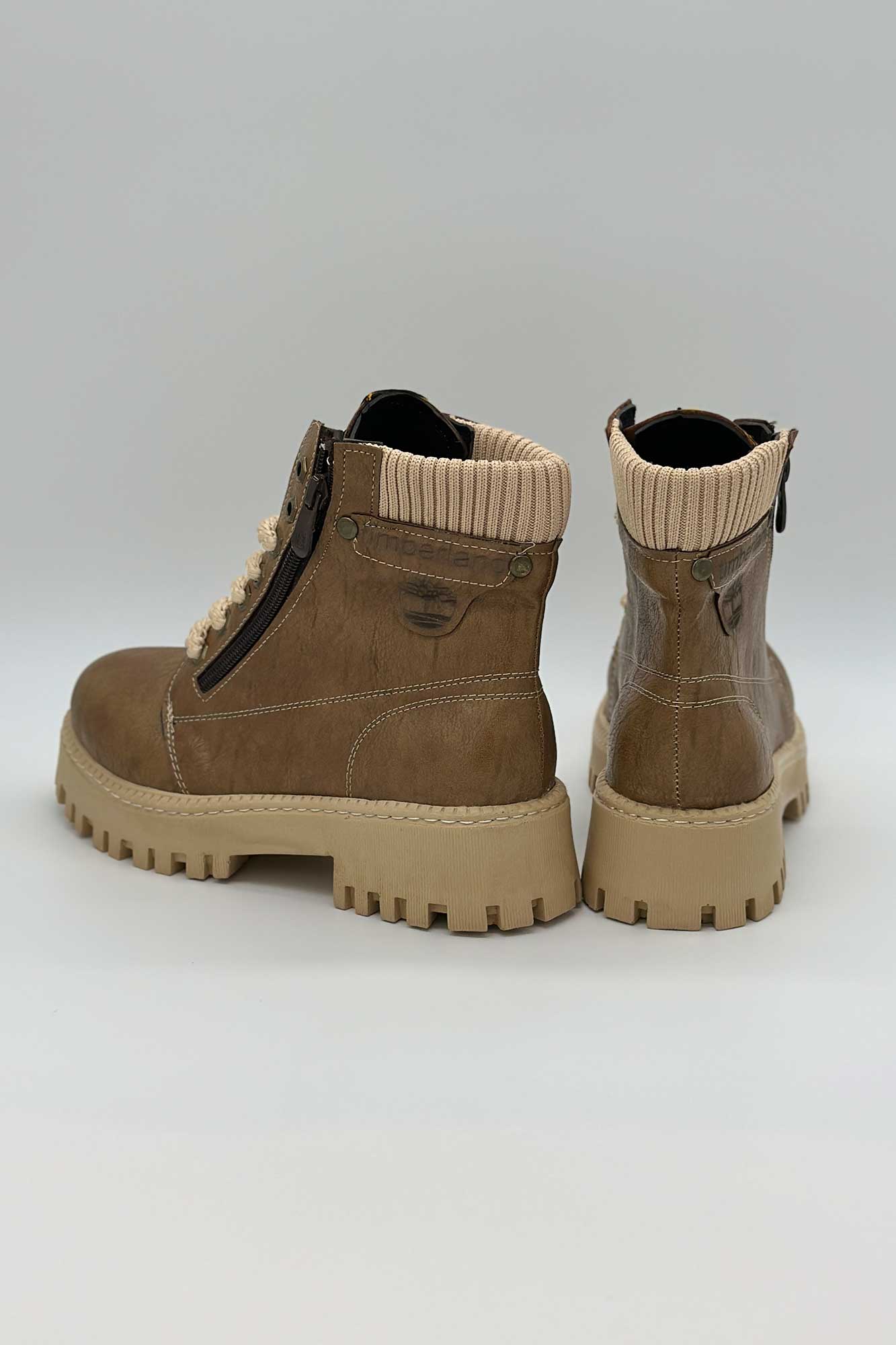 نیم بوت یقه کش طرح زیپ 4808