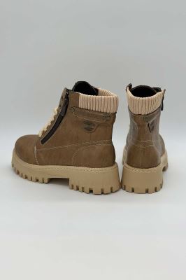 نیم بوت یقه کش طرح زیپ 4808