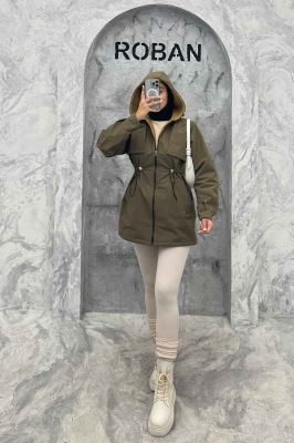 کاپشن کمرگت دار TC داخل تدی