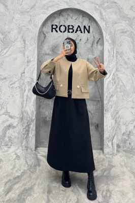 کت کراپ فوتر دو جیب نما آوا