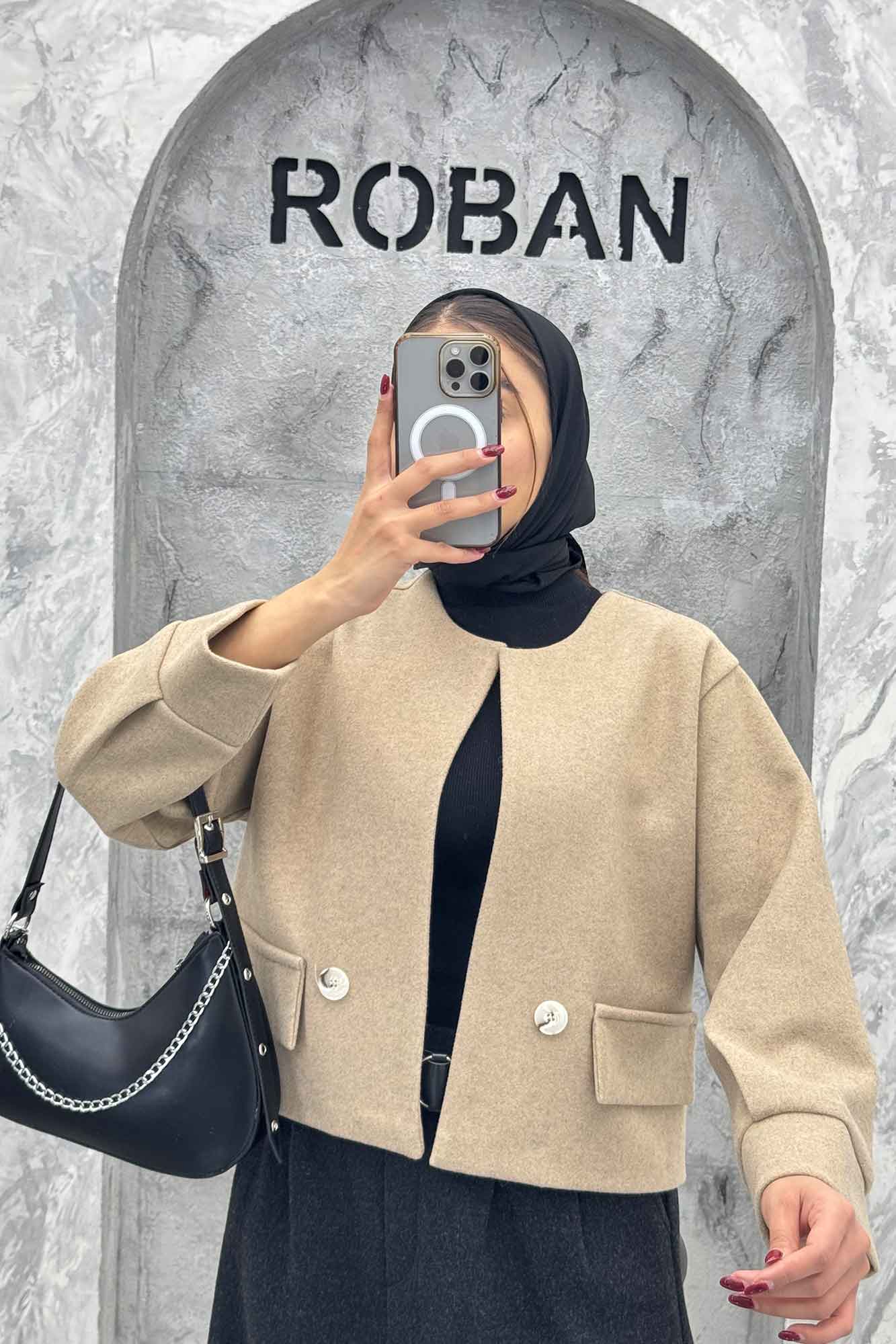 کت کراپ فوتر دو جیب نما آوا