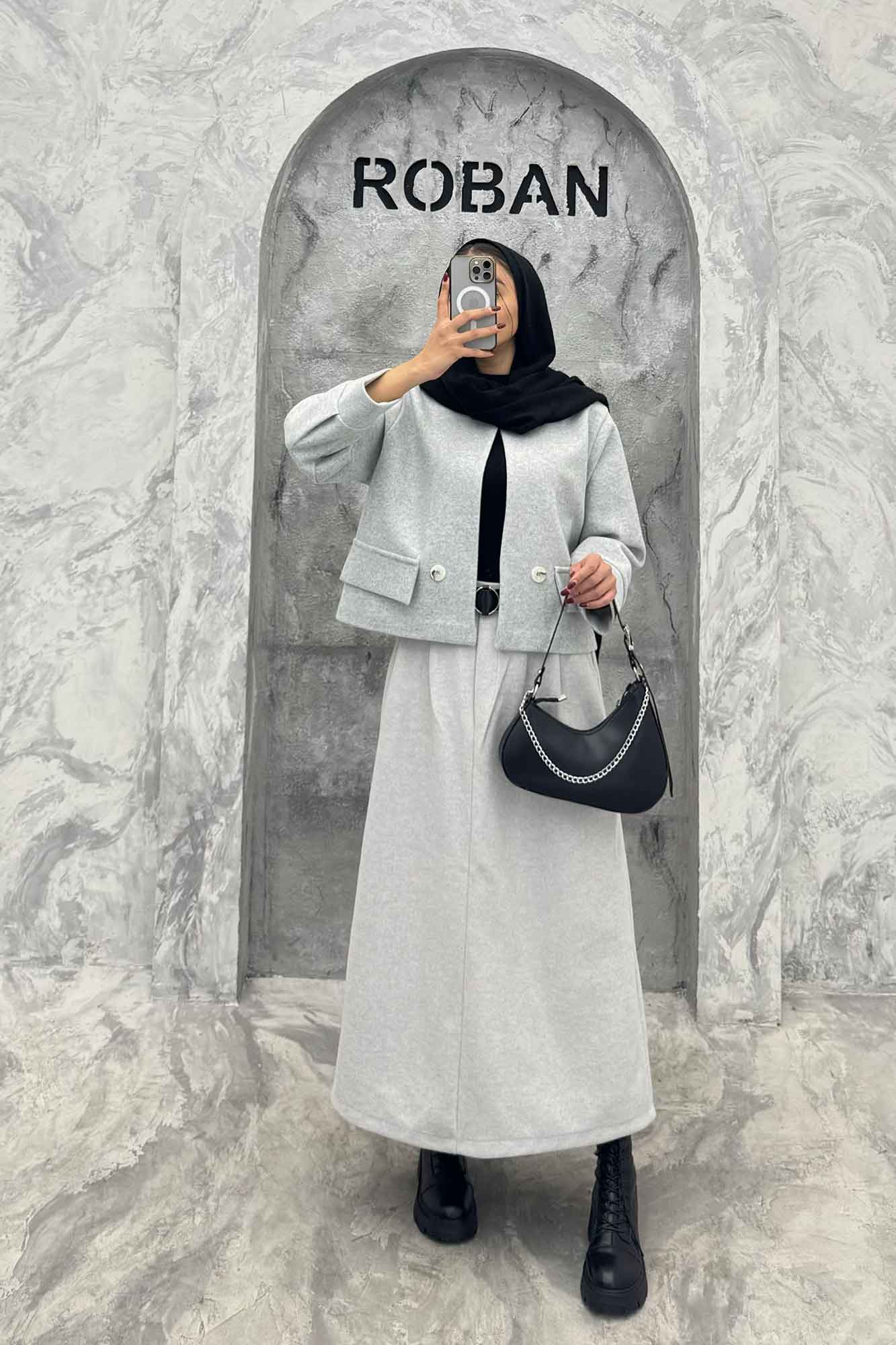 کت کراپ فوتر دو جیب نما آوا