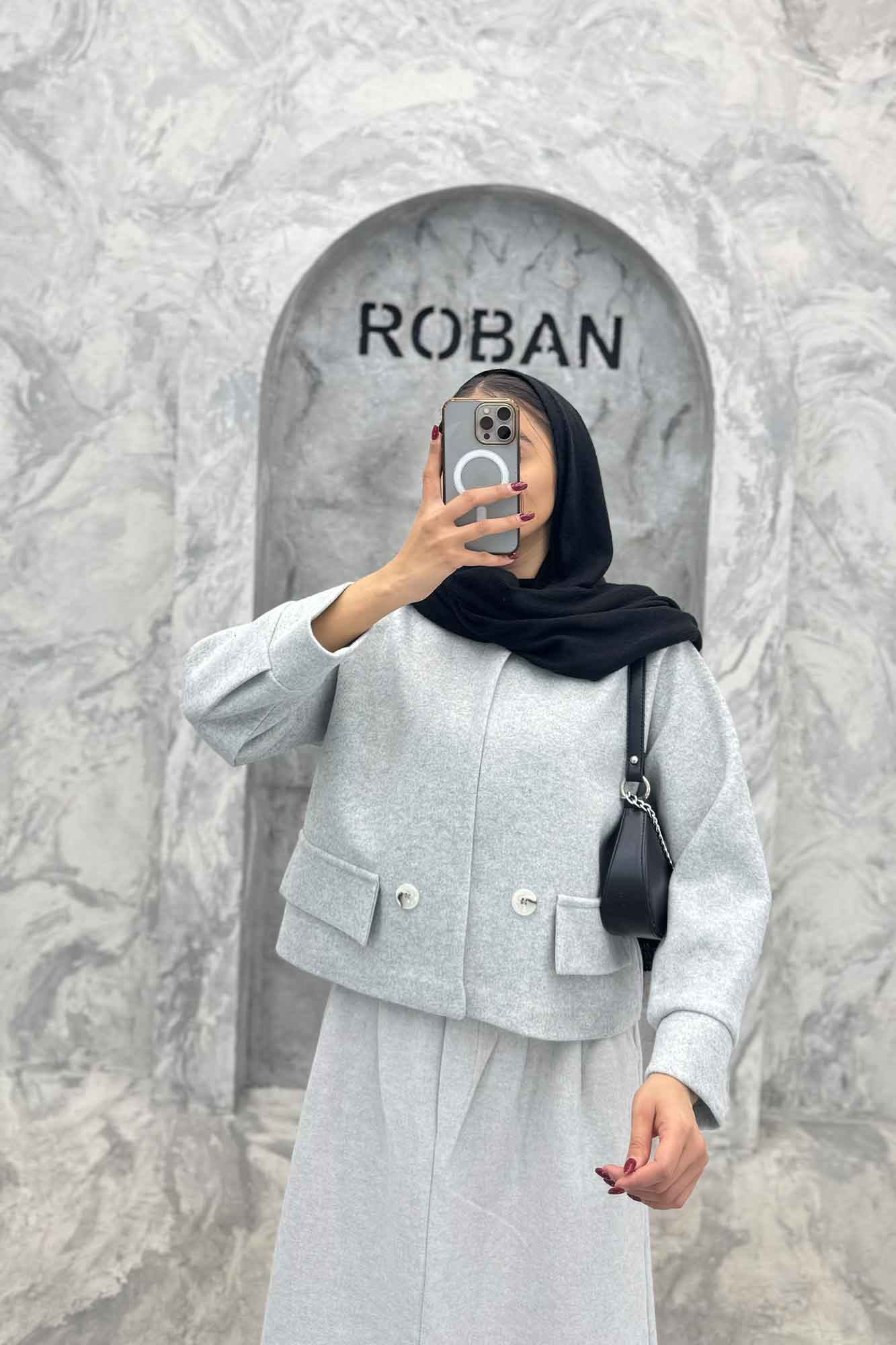 کت کراپ فوتر دو جیب نما آوا