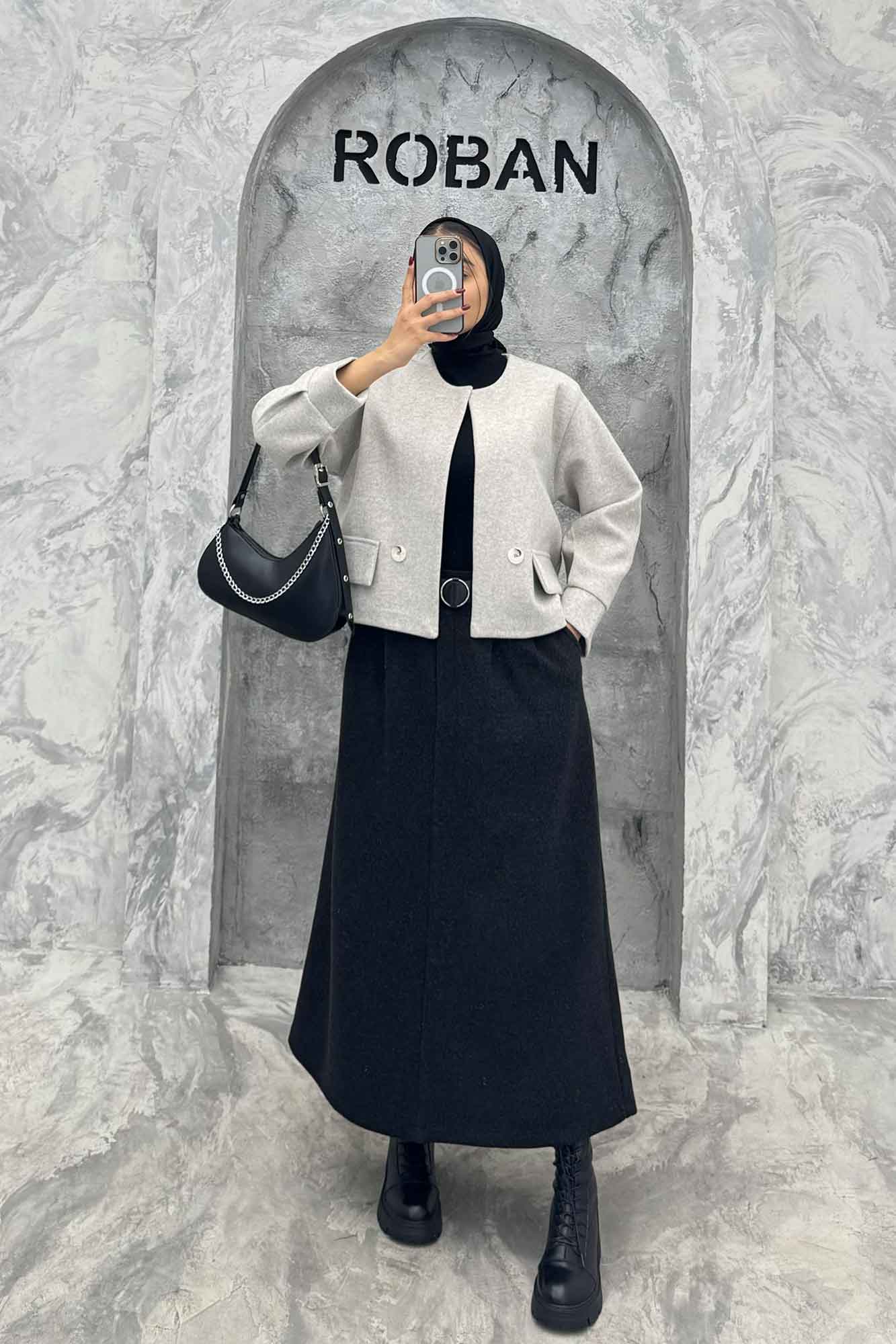 کت کراپ فوتر دو جیب نما آوا