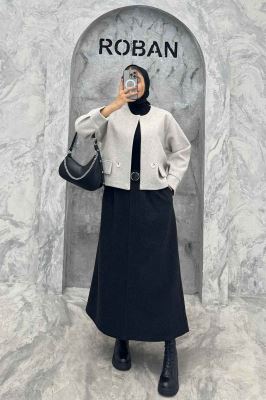 کت کراپ فوتر دو جیب نما آوا