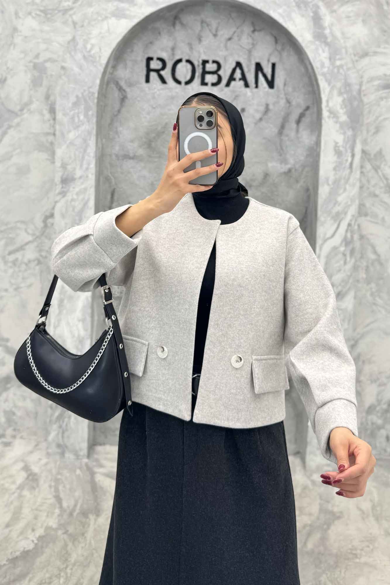 کت کراپ فوتر دو جیب نما آوا