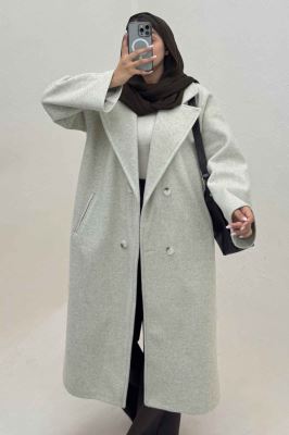 پالتو فوتر بلند پشت چاکدار FASHION