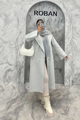 پالتو فوتر بلند پشت چاکدار FASHION