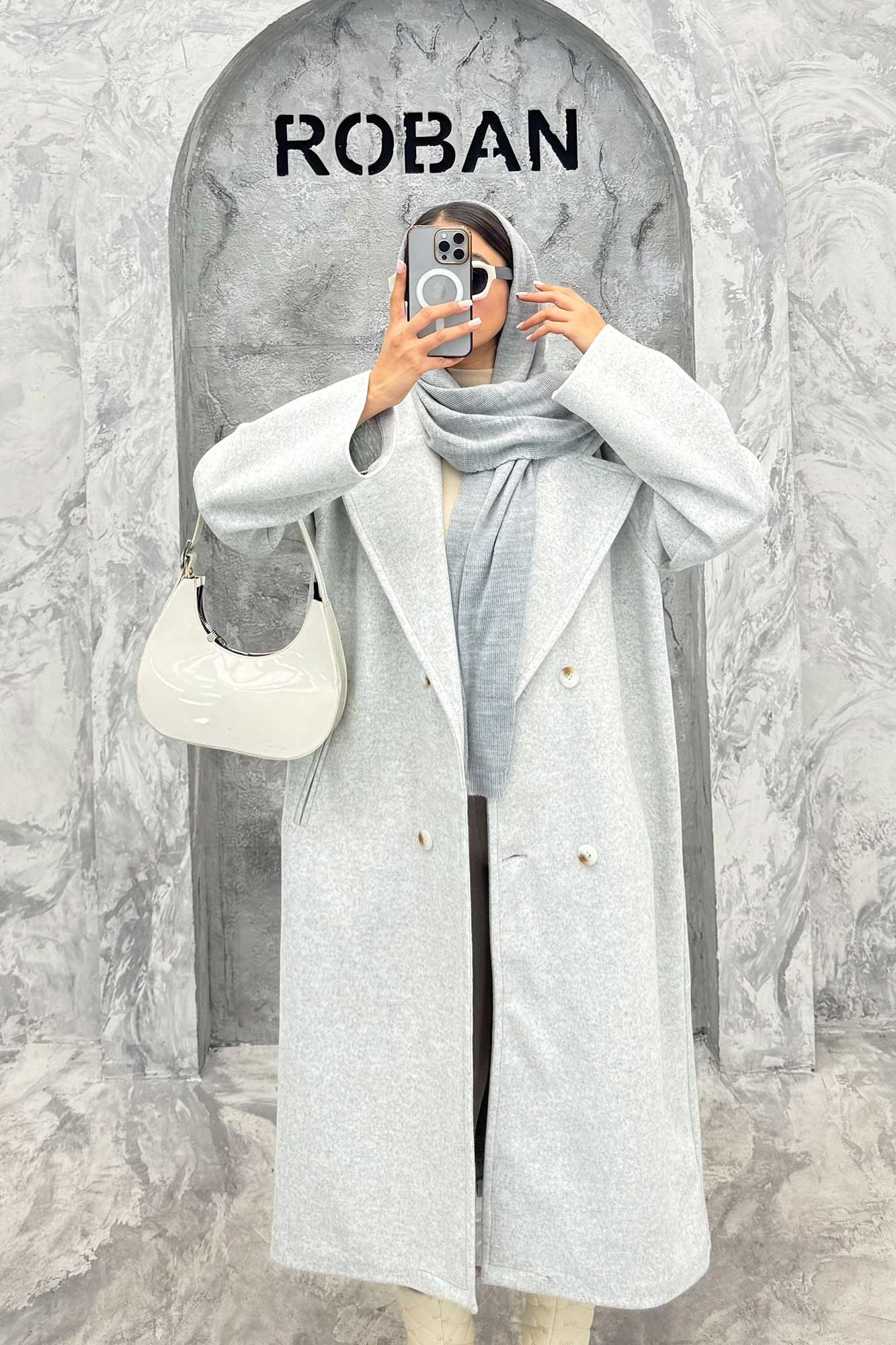 پالتو فوتر بلند پشت چاکدار FASHION