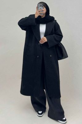 پالتو فوتر بلند پشت چاکدار FASHION