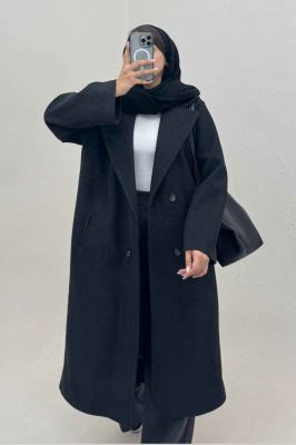 پالتو فوتر بلند پشت چاکدار FASHION