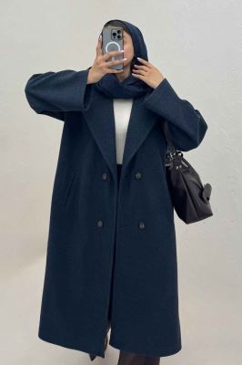 پالتو فوتر بلند پشت چاکدار FASHION