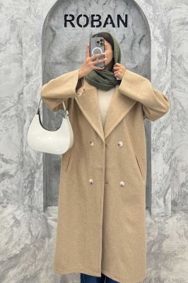 پالتو فوتر بلند پشت چاکدار FASHION