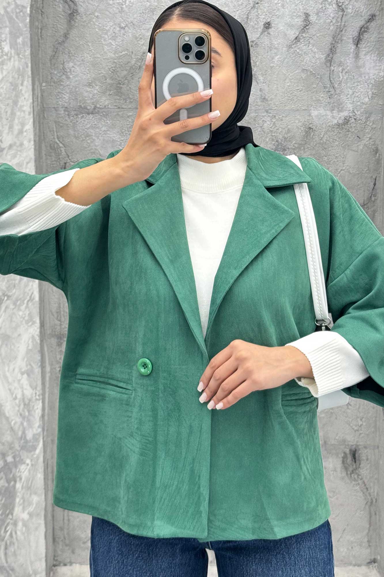 کت آستین سه رب سوییت دو دکمه