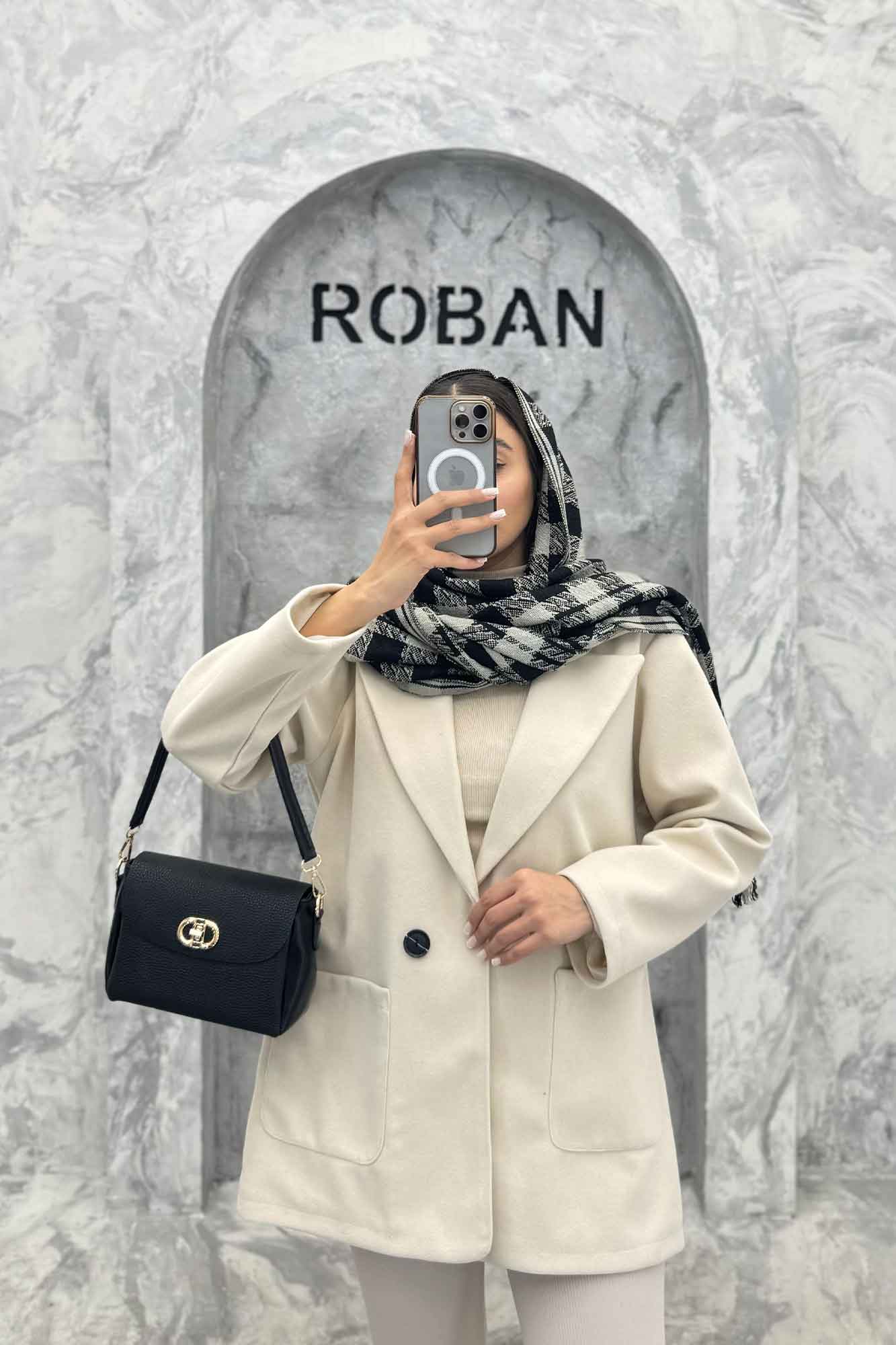 کت یقه انگلیسی فوتر مخملی دو جیب روکار