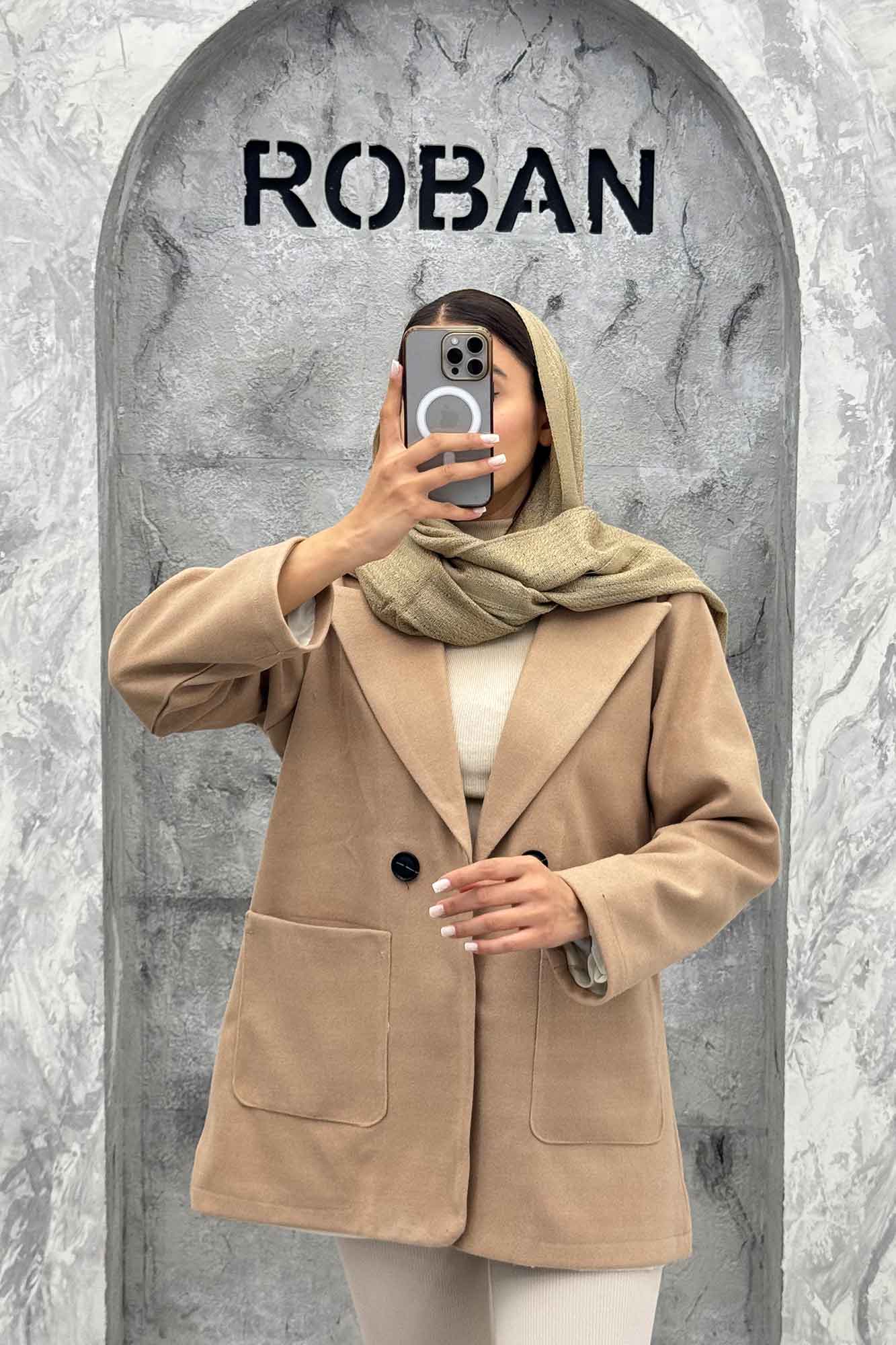 کت یقه انگلیسی فوتر مخملی دو جیب روکار