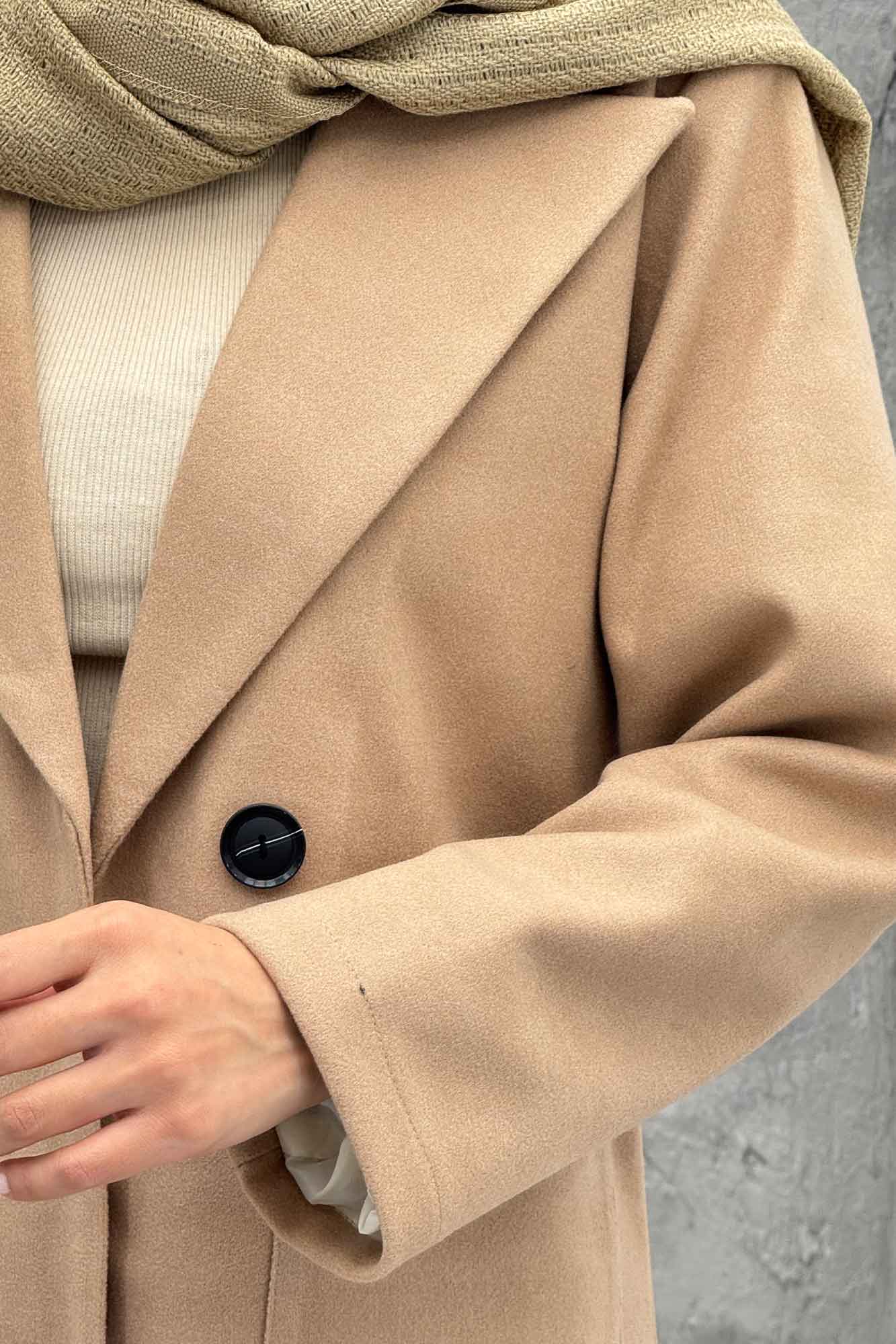 کت یقه انگلیسی فوتر مخملی دو جیب روکار