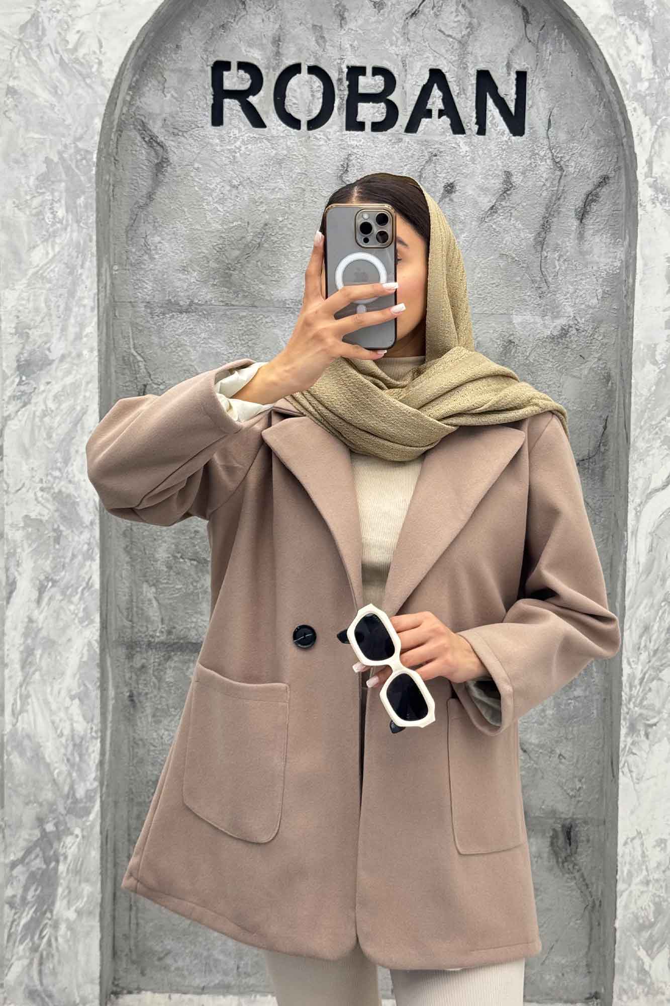 کت یقه انگلیسی فوتر مخملی دو جیب روکار