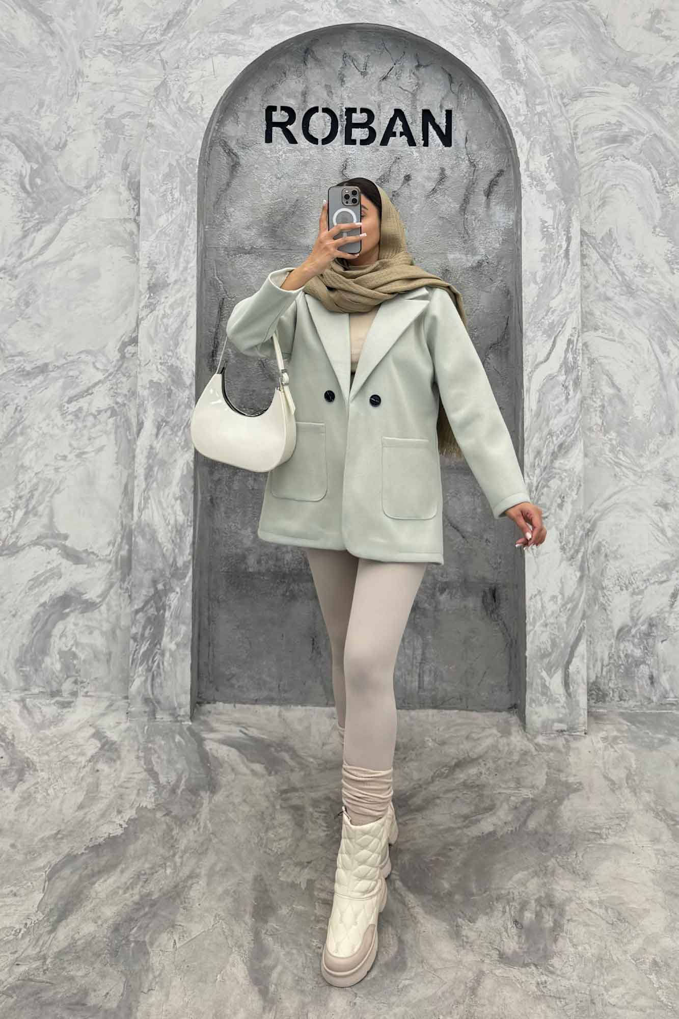 کت یقه انگلیسی فوتر مخملی دو جیب روکار