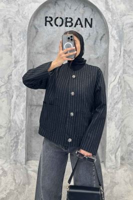 کت توییت پشمی یقه گرد NELA